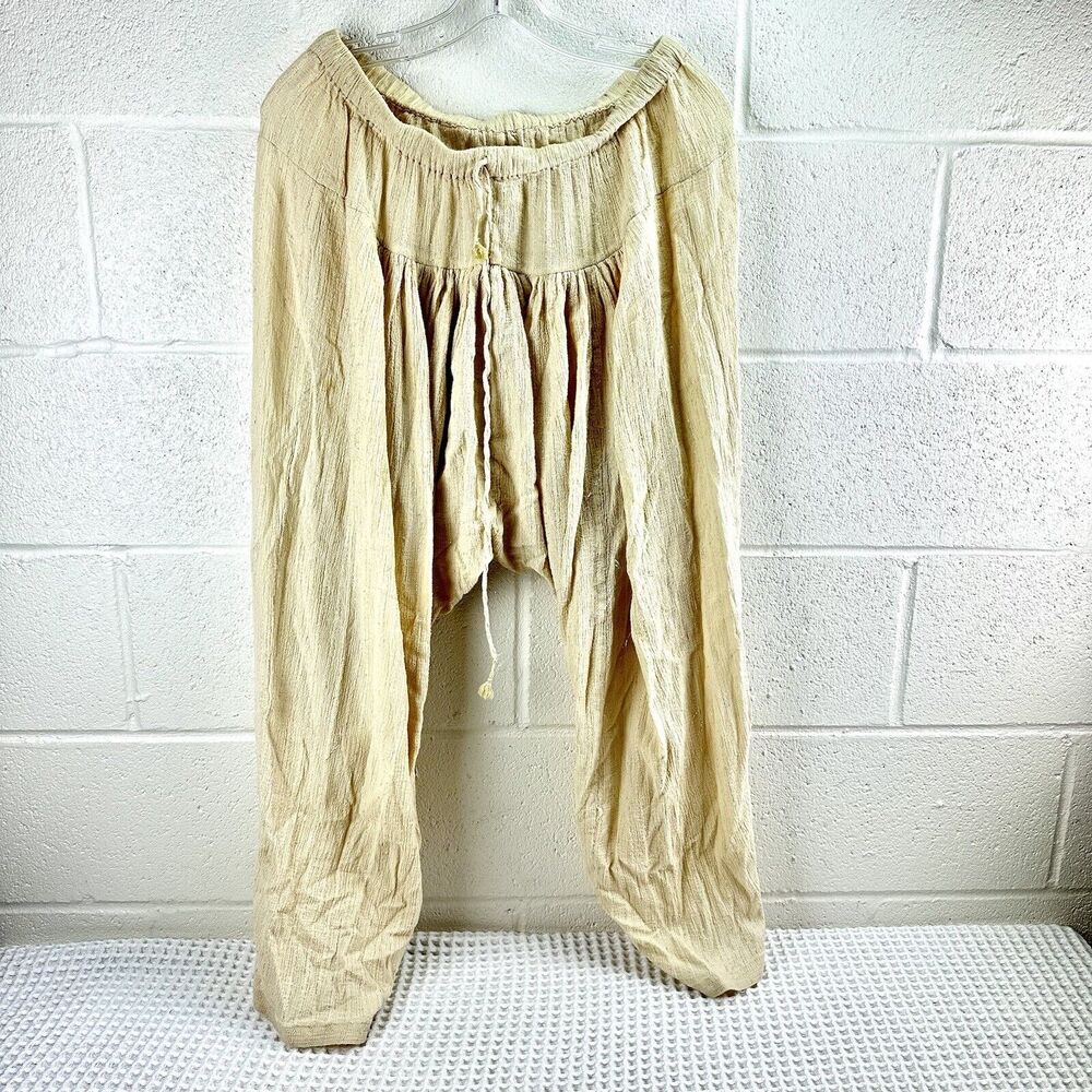 Anaak Cream Ivory Beige Cotton Pants, Size 2, w/lurex, 28x27, Quiet Luxury